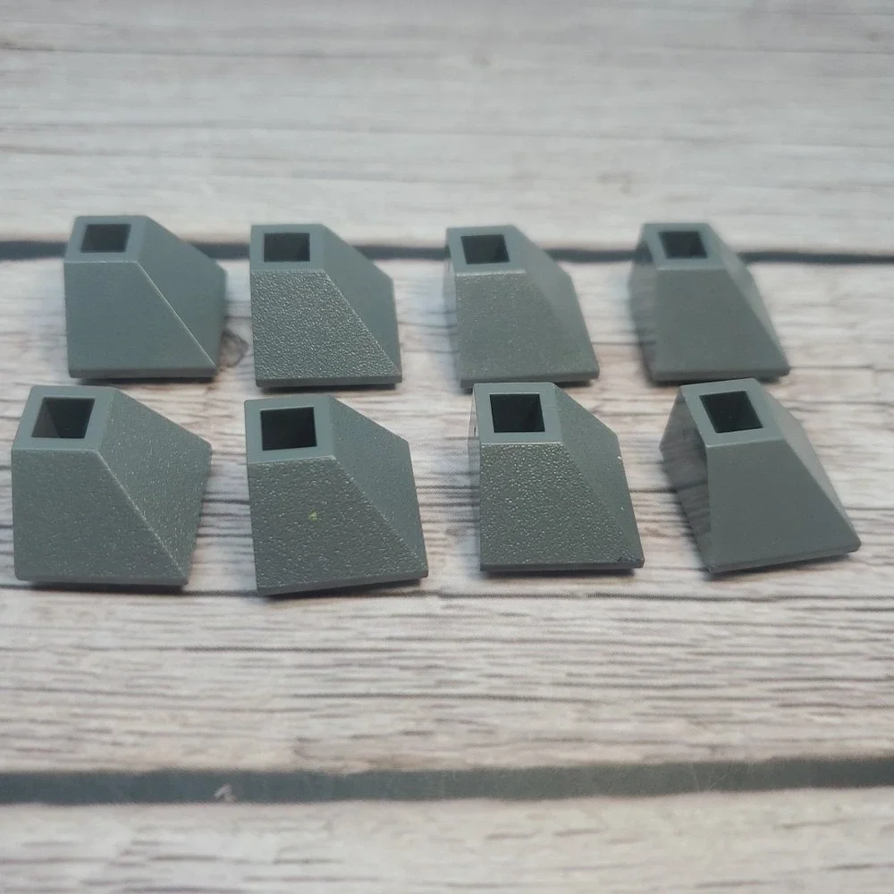 LEGO Parts‎ - Dark Bluish Gray Slope, Inverted 45 2 x 2 Convex - No 3676 - QTY 8
